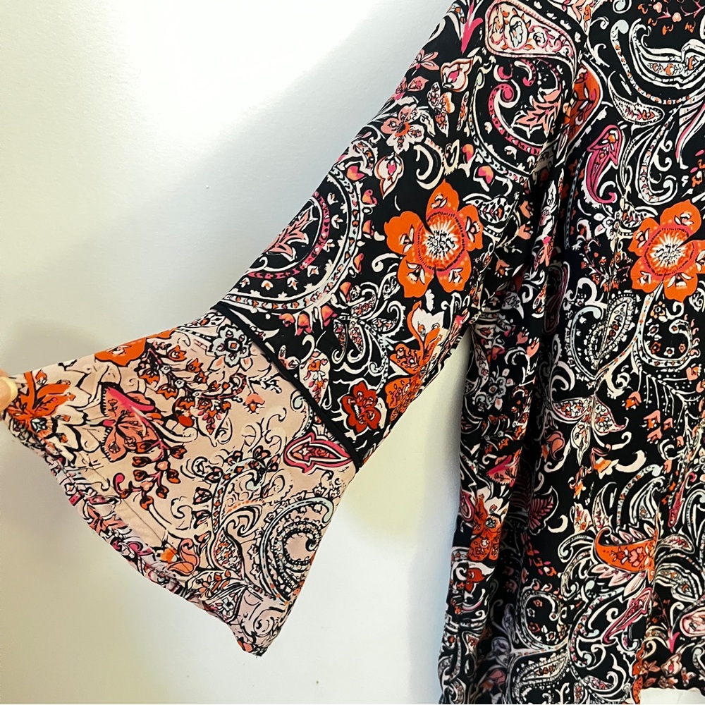 J. Jill Orange and Pink Blouse Vibrant and Chic - Picture 3 of 8